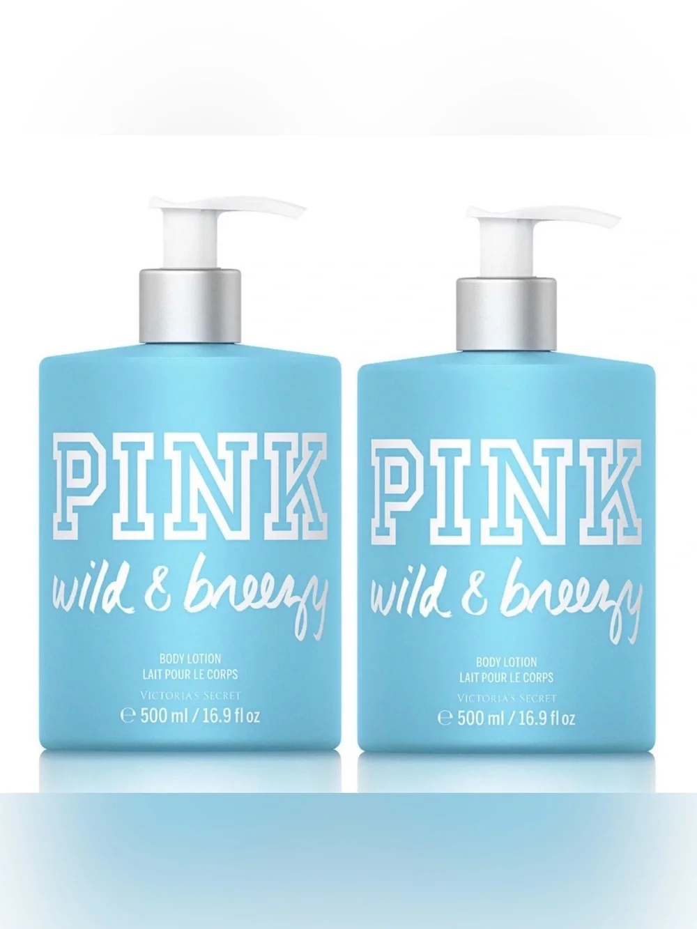 Victoria's Secret PINK Wild & Breezy Body Lotion  ~ 16.9 fl.oz.( Lot of 2 )